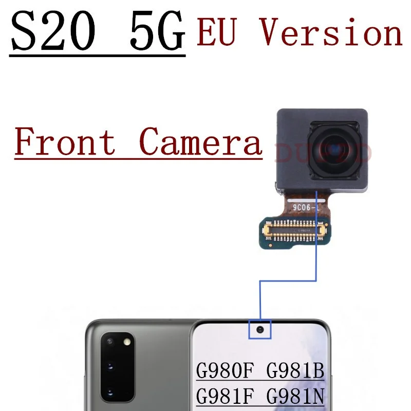 

Front Facing Camera For Samsung Galaxy S10 S20 Ultra S20FE 4G 5G S10e S10+ S20+ Wide Frontal Selfie Camera Flex Cable