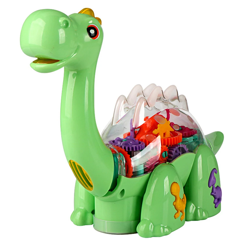 

Universal Dinosaur Simulation Animal Model Toy with Light & Music, Birthday Gift Electric Dinosaur Toys for Kids Transparent