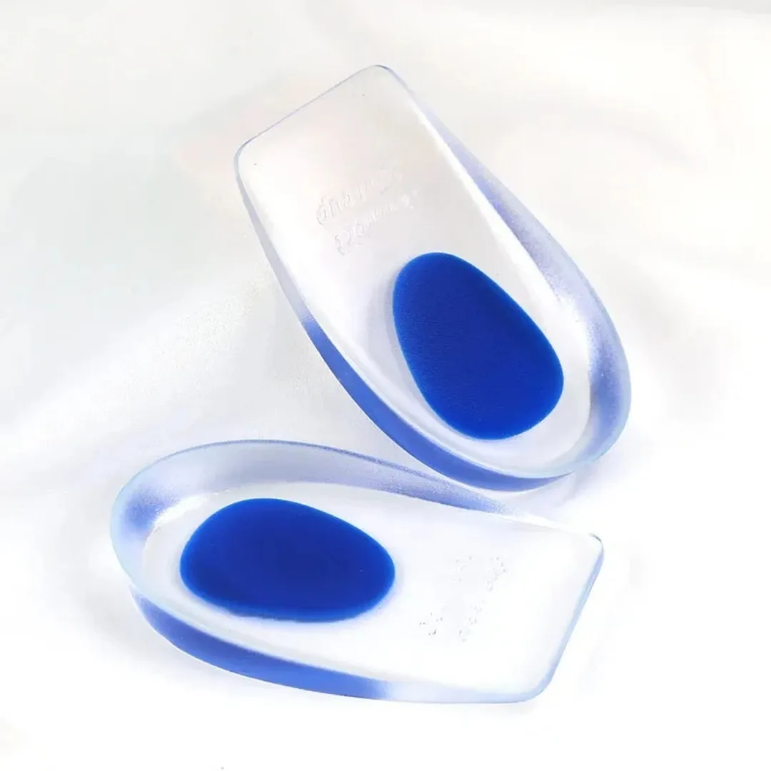 Silicone Heel Insoles Thickened U Shaped Non Slip Invisible Cushioning Sports Height Increasing Shoe Inserts Foot Care
