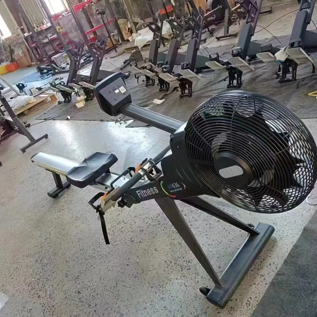 Direct Factory Supply Hot Sale Wind Resistance Air Rower Fitness Rowing Machine