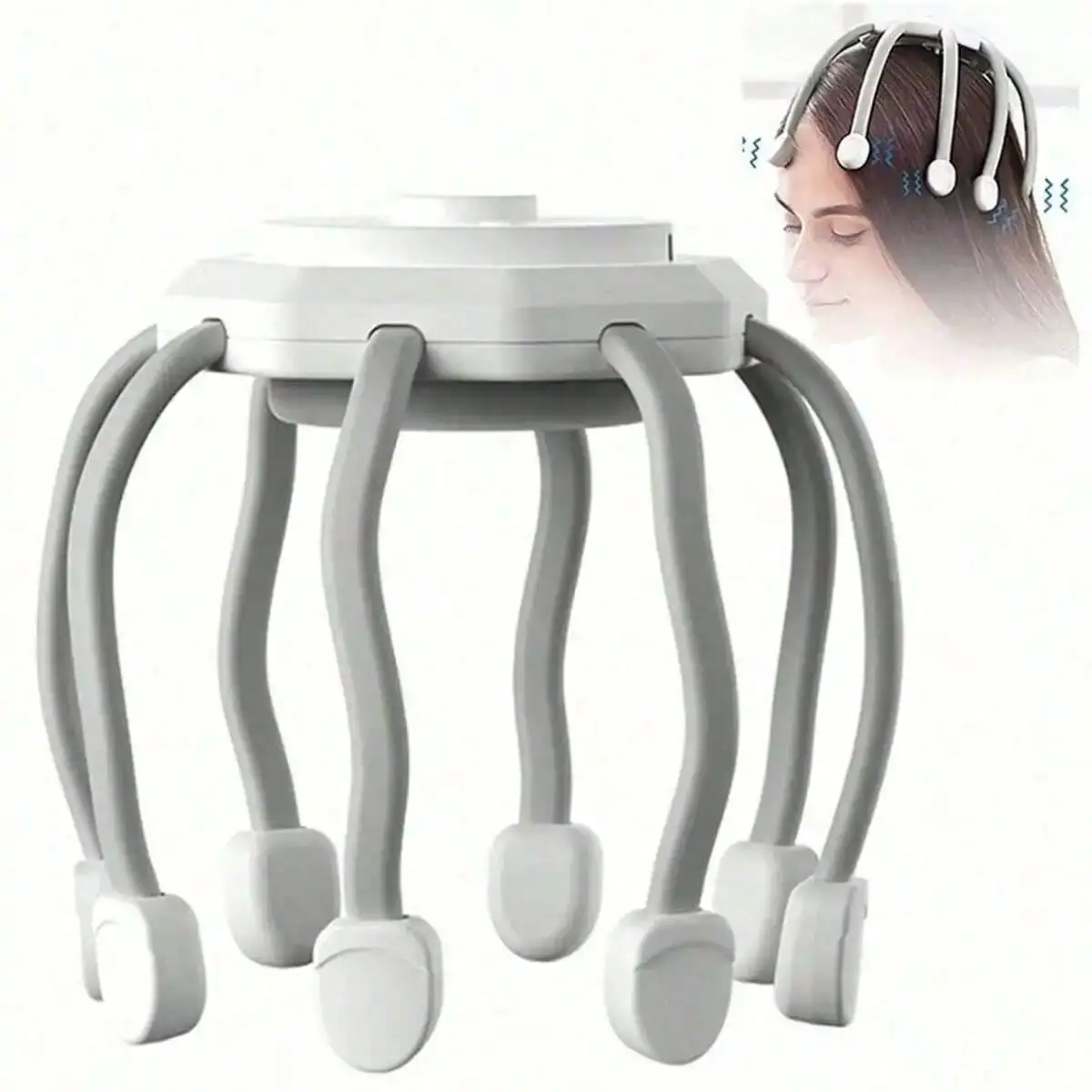 2026 Ultra Scalp Massager, met 8-frequentie vibrerende contacten, 3 modi, 360 graden draagbaar, Ult oplaadbaar - afbeelding 2