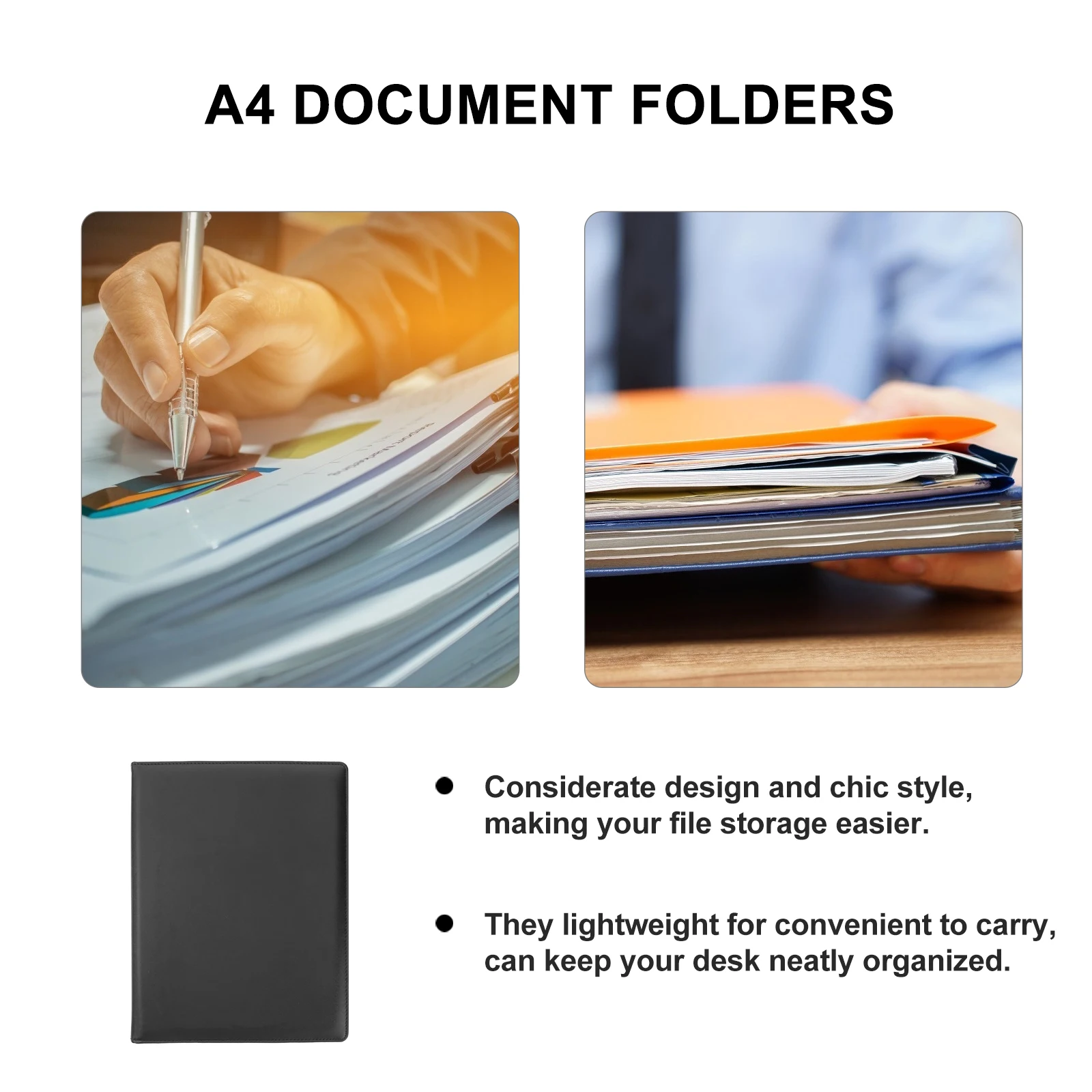 

Stainless Steel Clip File Folder For Documents Business Portfolio Organizer Pen Holder Pu Office Home