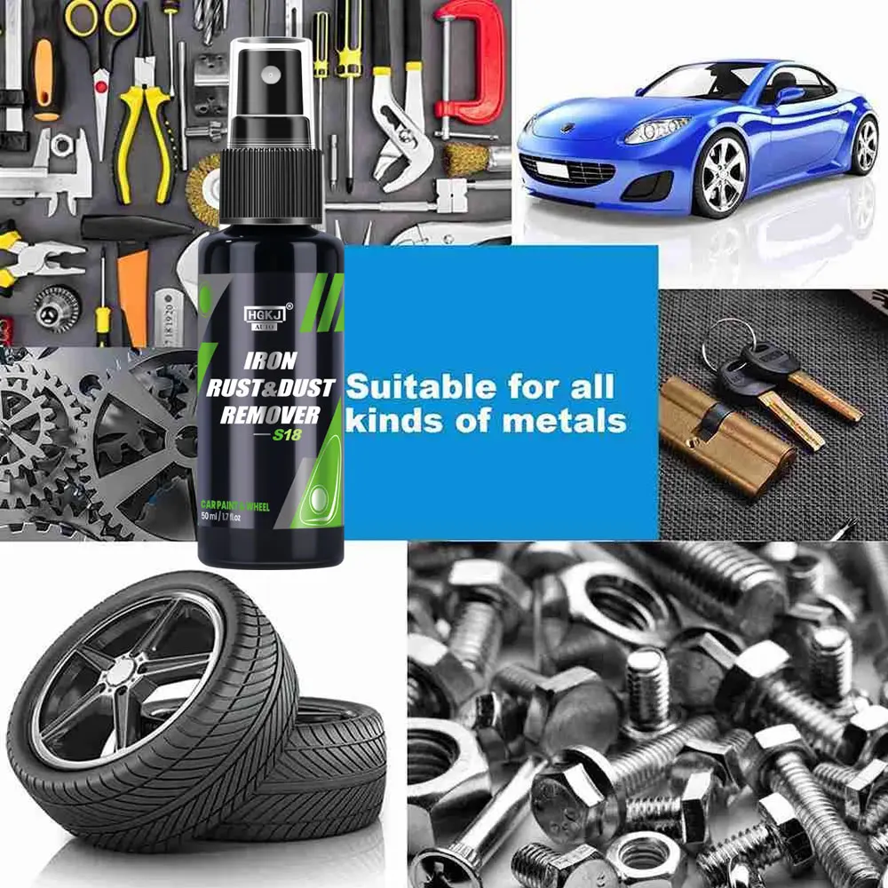 Car Paint & Wheel Iron Particles Powder Cleaning Super Rust Dust Remover Spray Metal Surface Defender Auto Rim Cleaner