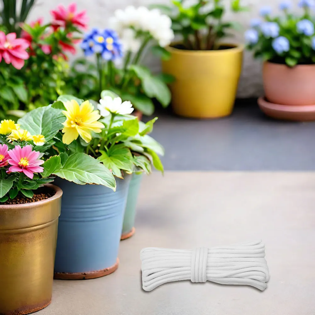 

164 Feet White Cotton Rope Self Wick for Plants Automatic Cord Potted Plant Waterer DIY Drip System