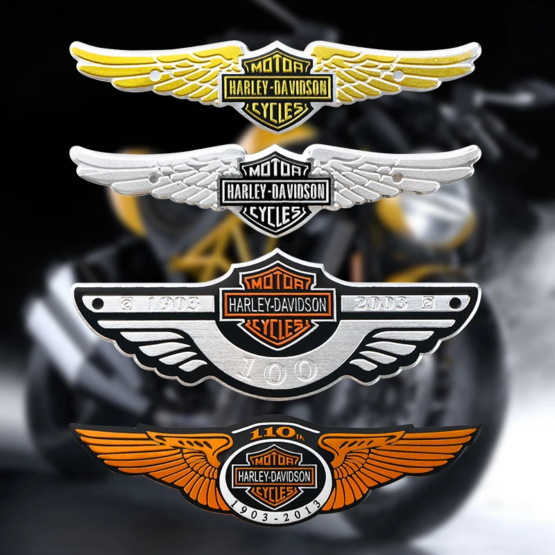 Metal Decorative Logo Motorcycle Car Stickers for Harley Davidson Flight Show Wing Car Sticker Badge