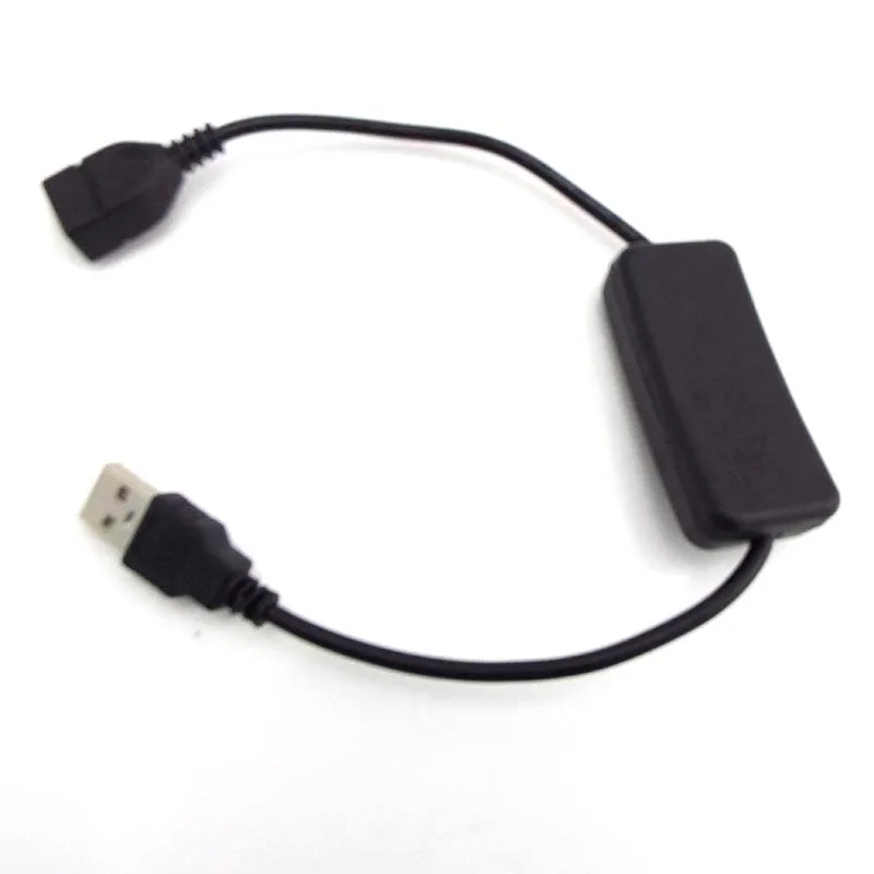 1pcs USB Cable Male to Female with Switch ON/OFF Extension Power Supply Line Durable Adapter 28cm J17
