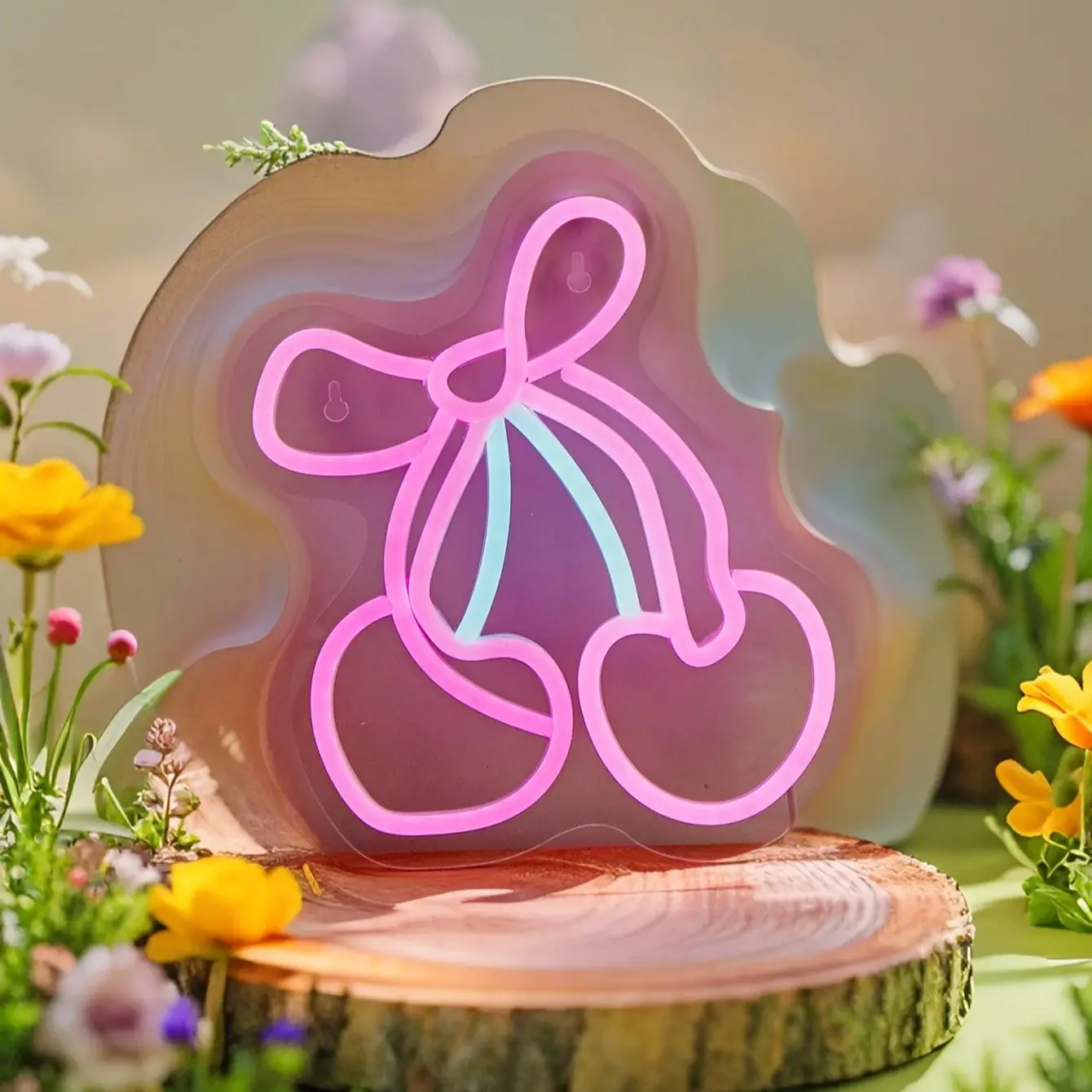 

Светодиодная неоновая вывеска Chi-buy LED Neon Cherry с питанием от USB, ночник, подходит для спальни, свадьбы, игровой комнаты, в качестве подарка.