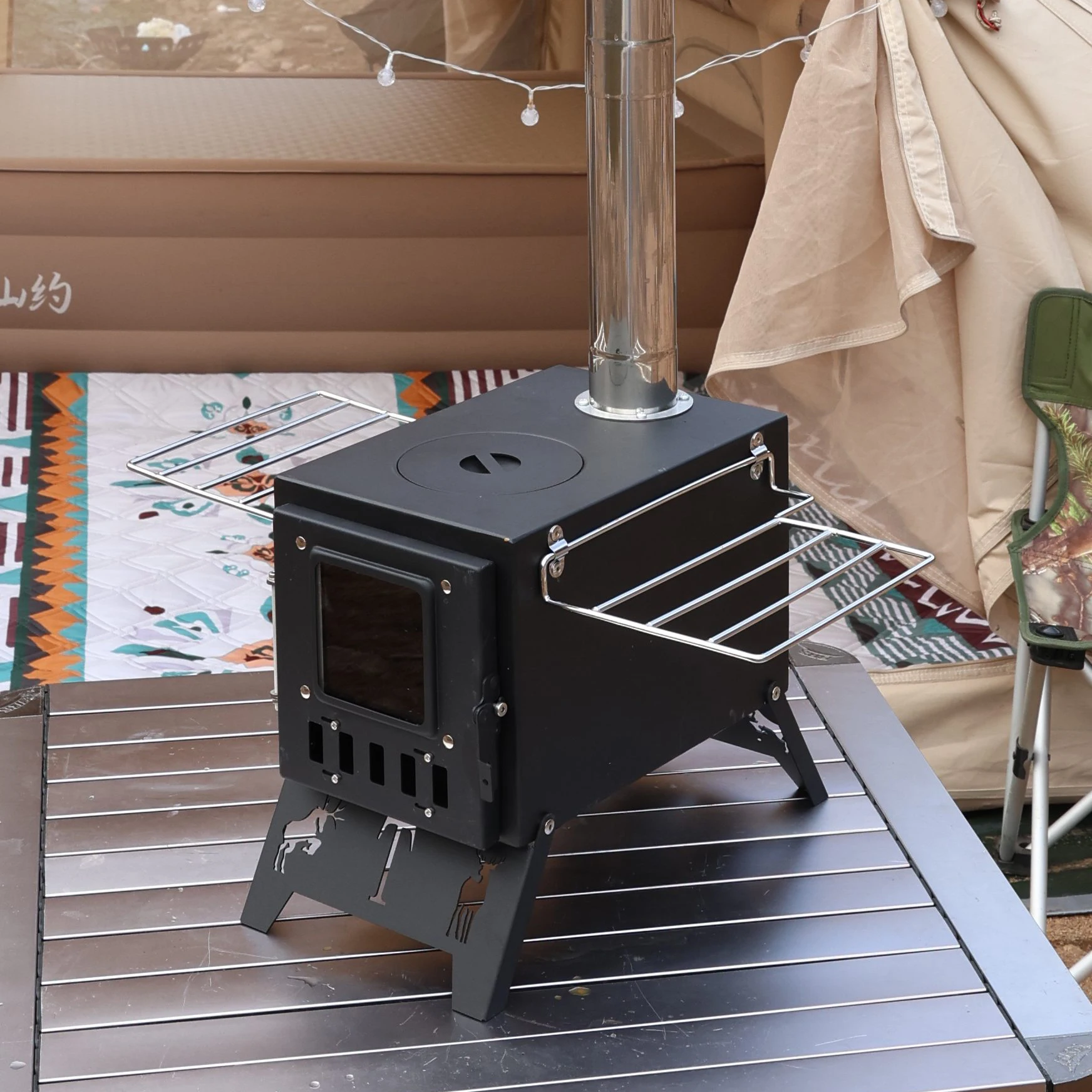 Outdoor Camping Wood Burning Stove - Portable Stainless Steel Wood Burning Stove