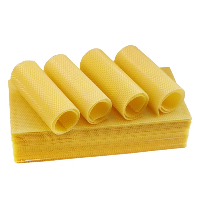 

AF89-30Pcs Bee Hive Foundation Sheets, Deep Beeswax Foundation Sheets For Bee Frames Beekeeping Tool 41.5X19.5Cm