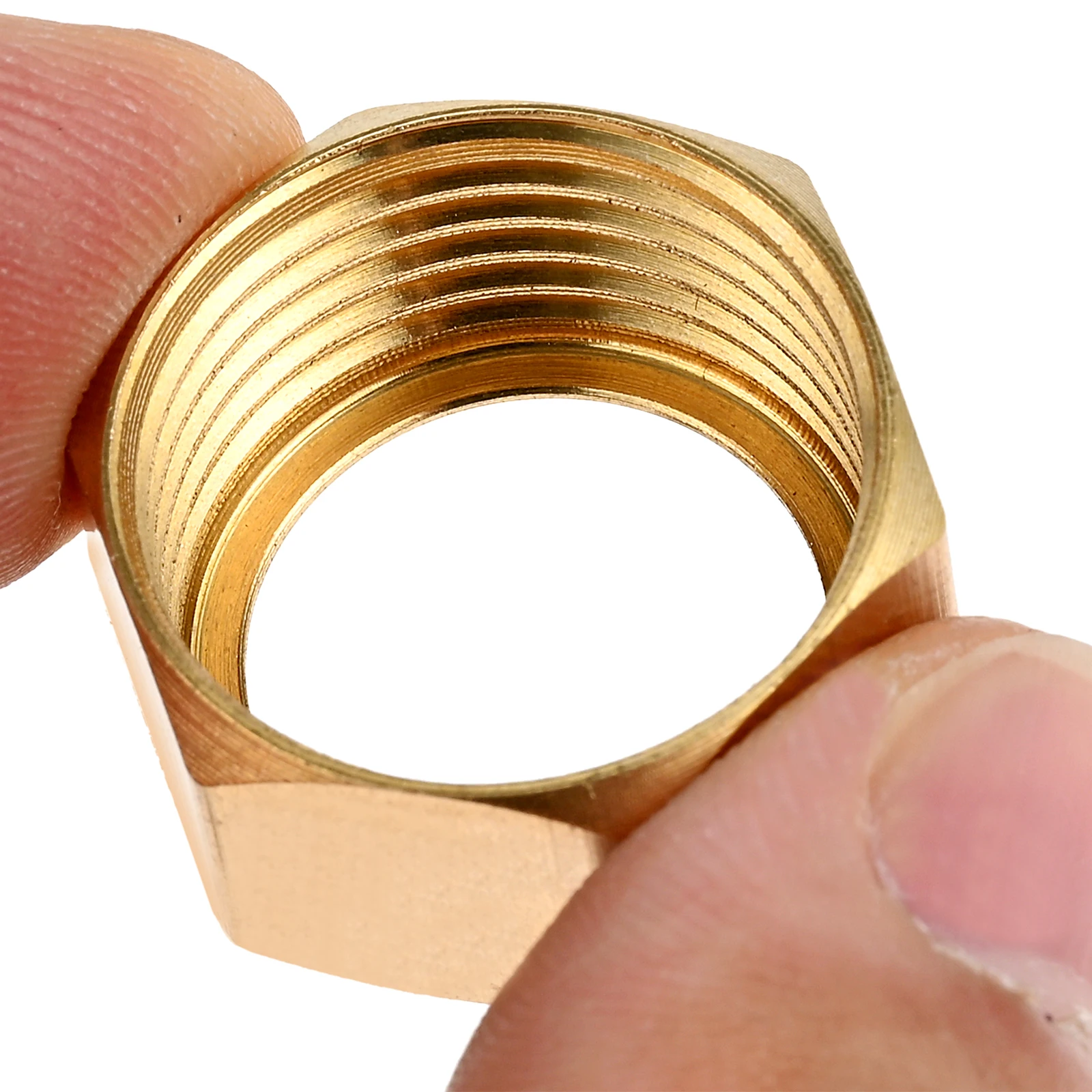 Boquilla de ducha de 2 piezas, conector de entrada y salida de manguera, tuerca de tubería de agua, juntas de cobre universales, accesorios de reparación de tubería de agua de baño