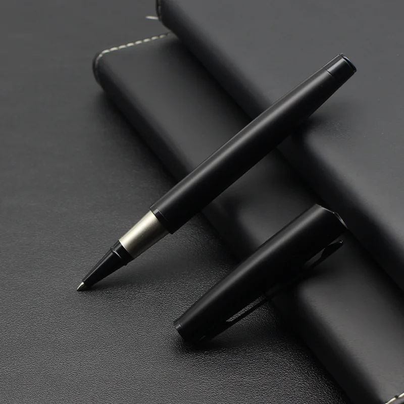 Business Black Matte Signature Pen Metall-Kugelschreiber Gelstift Geschenkstift Keine Tintenfreilegung Glätter und langlebiger – Detail 2