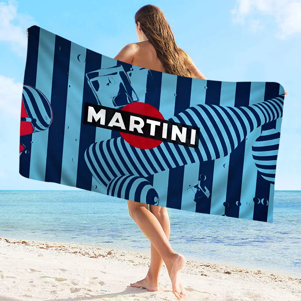 Martini Racing Beach Towel Colorful Bath Towels for Girl Microfiber Quick Dry Custom Sand Free Beach Yoga Spa Gym Pool