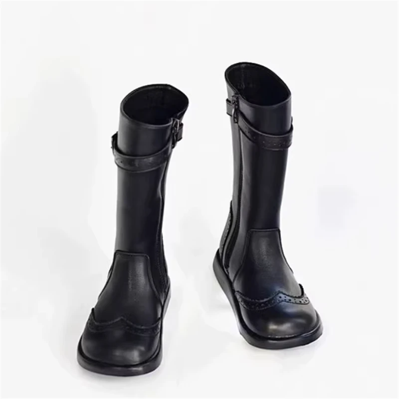 Children's Fashion Boots Girl's Princess Handmade Cowhide Outdoor Casual Chelsea Riding Boots Kids Genuine Leather Baby Student