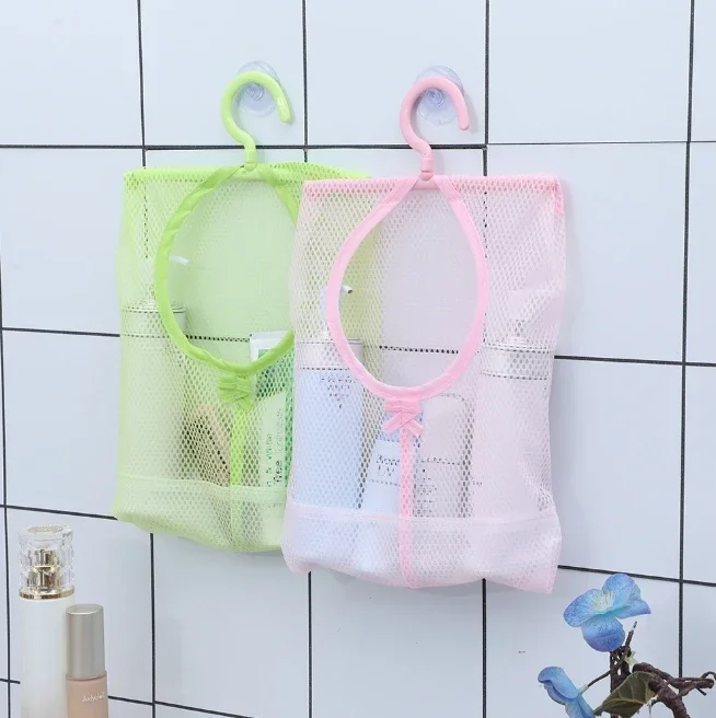 Küche Bad hängen Lagerung Wäsche klammer Mesh Tasche hängen Haken Veranstalter Aufbewahrung körbe Veranstalter