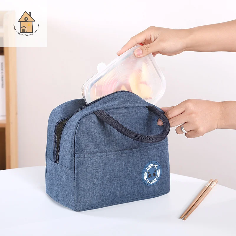 

Simple Lunch Box Bag Student Bento Bag Portable Thermal Insulated Lunch Box Insulation Bento Pack Student Bento Lunch Handbag