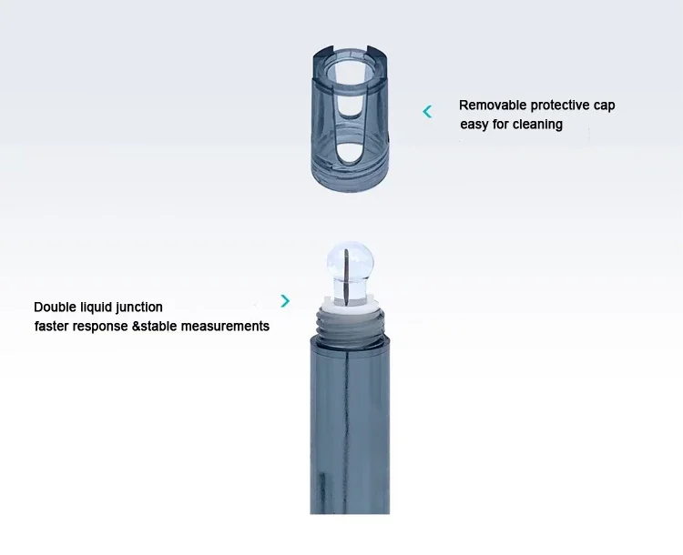 Sonde de capteur de pH économique E201 avec interface BNC, diaphragme rond pour la mesure de l'eau et des liquides généraux