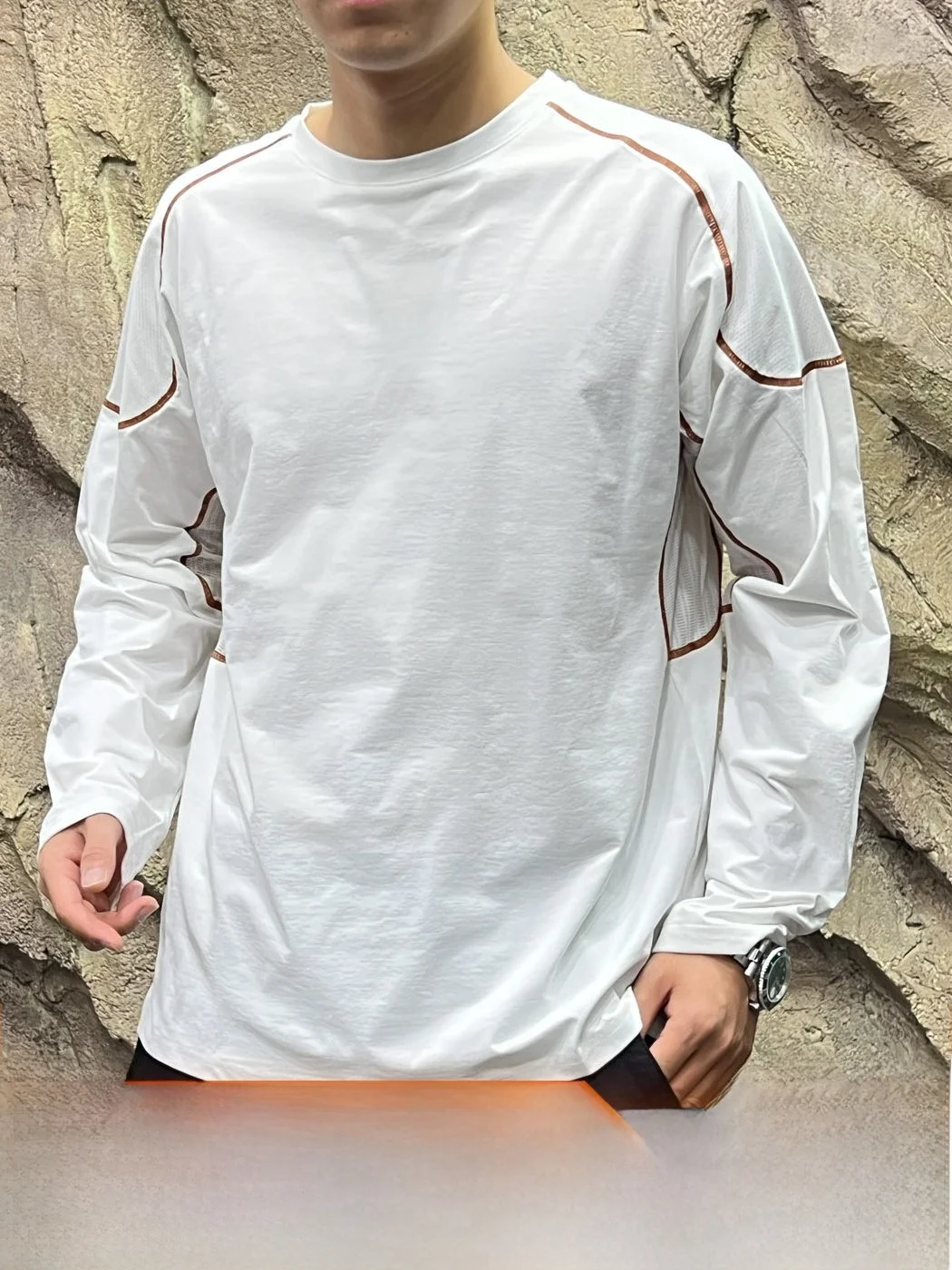 Skin-friendly Breathable Long Sleeve Men's T-shirt Outdoor Quick Dry Versatile Base Layer Top for Autumn Mountain System