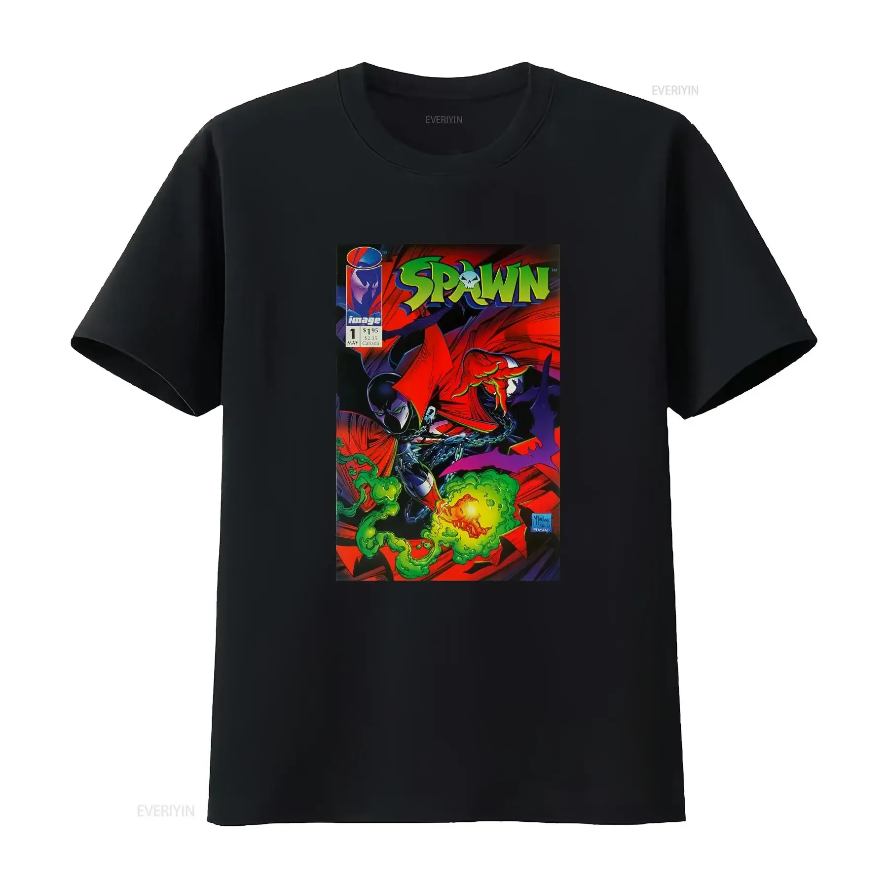 Spawn Comic Book Vintage T Shirt No 1 McFarlane Comics vintage Washed Comfortable Unisex Versatile Casual designer clothes