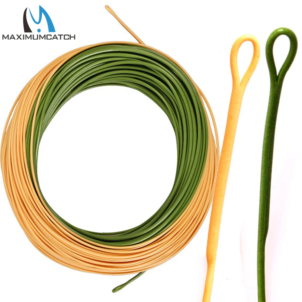 Maximumcatch Real Tarpon Fly Fishing Line - 10WT Weight Forward Floating 100FT Saltwater Sand/Seagrass