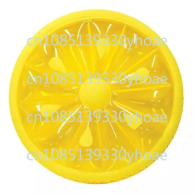 

Round Lemon Inflatable Floating Row Watermelon Orange Floating Bed Oversized Double Yellow Transparent Ins Swimming Ring