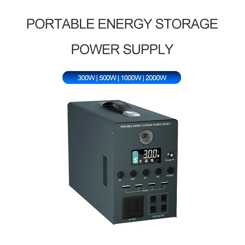 ポータブル充電式ソーラー発電機,300W/500W/1000W/2000W,220V,キャンプ,釣り,テント用の充電器