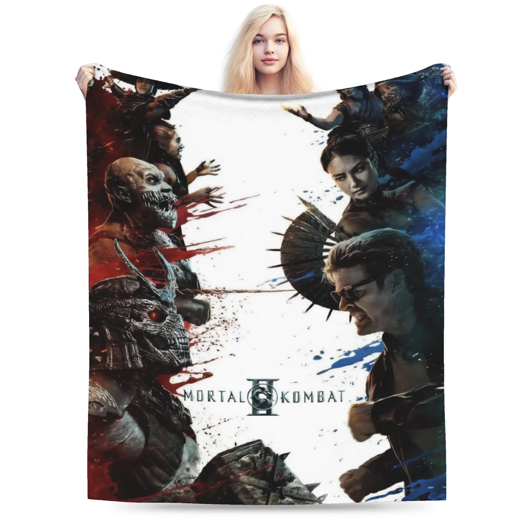 Mortal Kombat II Moive 2026 Blanket Multiple Sizes Cozy and Lightweight  Throw Blankets for Sofa Couch and Bed