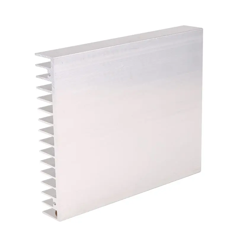 

Classy-Silver Tone Aluminium Heat Diffuse Heat Sink Cooling Fin 120X100x18mm