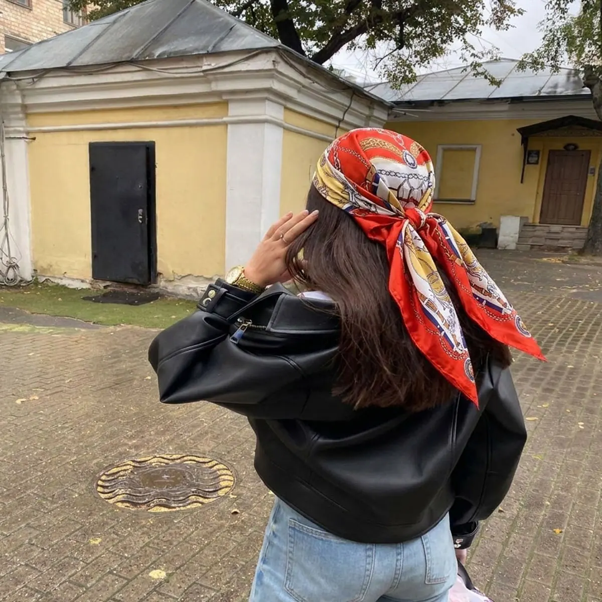 New Silk Shawl Square Scarf For Women Print Headband Foulard Satin Hijab Hair Bands Neckerchief Female Head Wraps Bandana 90cm view 2