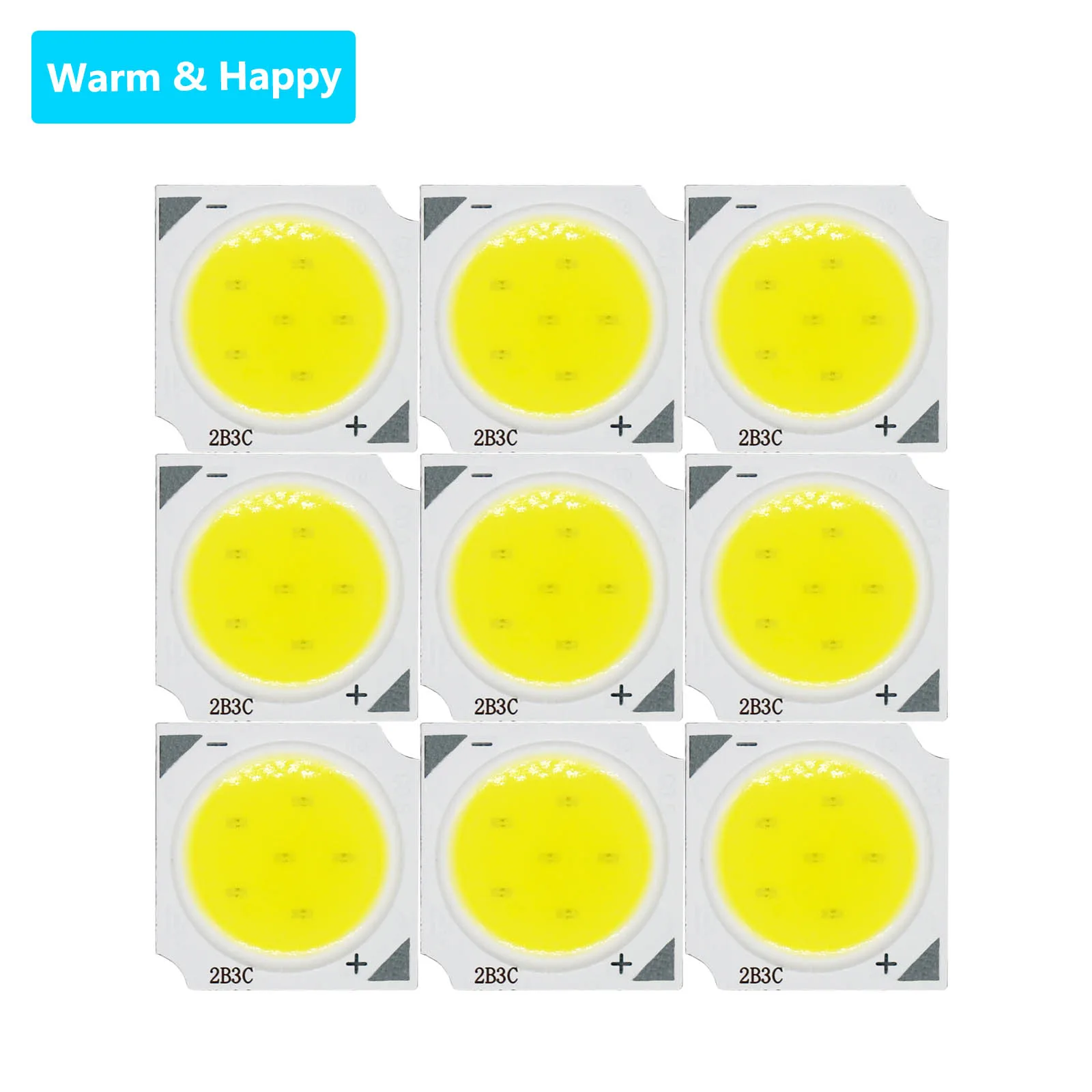 15pcs LED COB Chips 3W 5W 7W 10W  Led Bead 1313mm 2020mm 2422mm DIY Spotlight Tube Light Diode Light LED Bulb