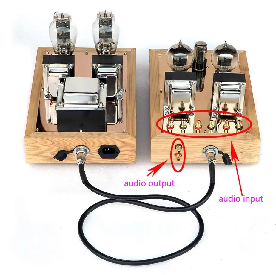 Handmade 6SN7 push 101D Split hifi stereo electronic tube preamplifier