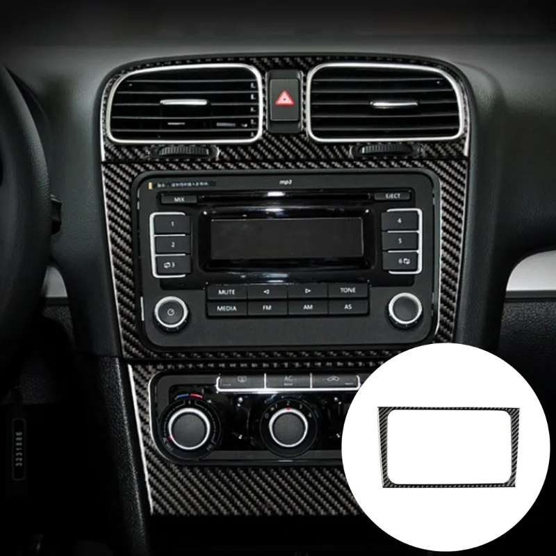 

Car Dashboard Console Air Outlet Gear Panel Carbon Fiber Trim Sticker For VW Golf 6 MK6 GTI 2008-2012 Styling Accessories