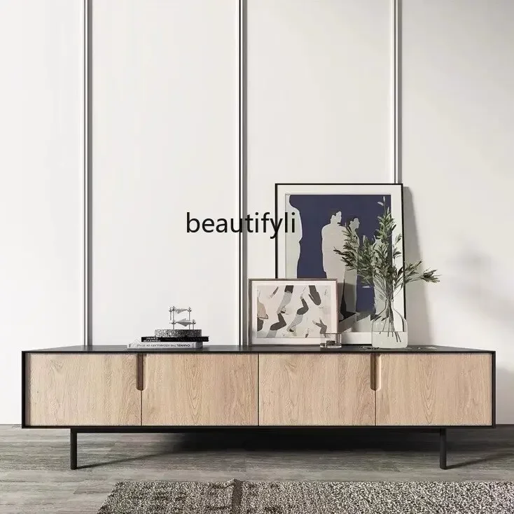 cc182Italian TV Log Color Nordic Modern Living Room Floor Cabinet TV Cabinet R