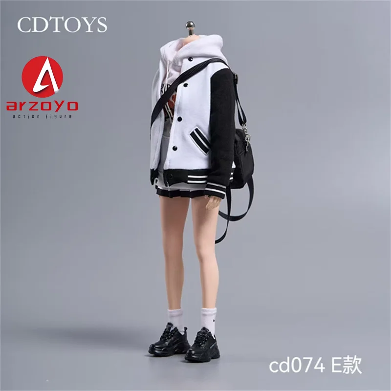 cdtoys cd074 1/6 femme Baseball sweat à capuche jupe plissée vêtements modèle adapté 12 ''soldat figurine corps poupée