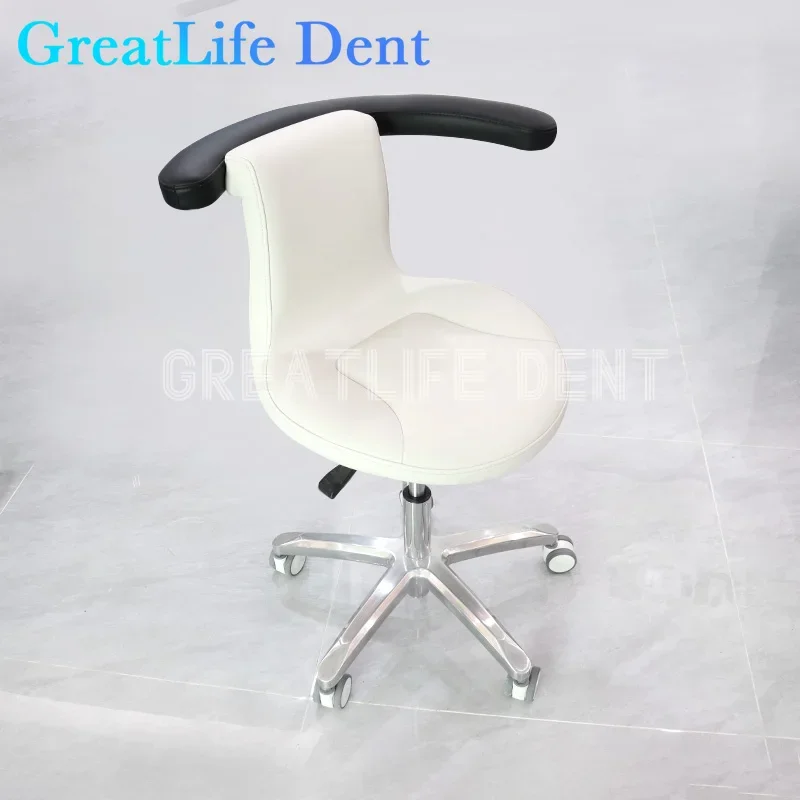 GreatLife Dental Customizable Colors Ergonomic Saddle Lifting Swivel Adjustable Double Mute Wheel Back Hostpital Doctor Chair