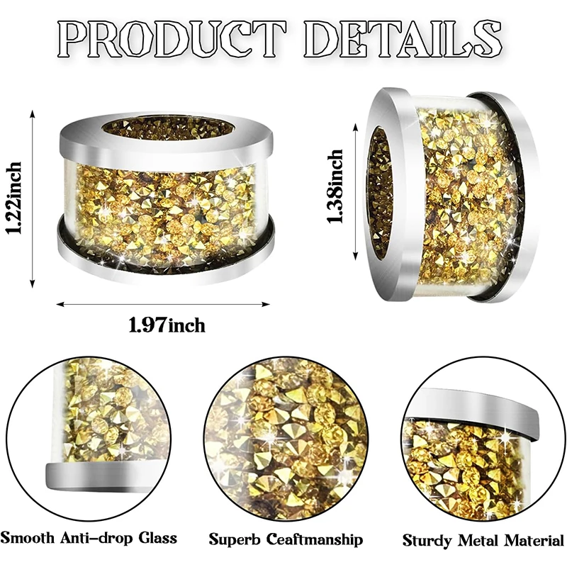 8 قطع تألق حجر الراين حامل مناديل مجموعة كريستال زجاج منديل الدائري حزب مطعم الجدول زينة المنديل أبازيم #2