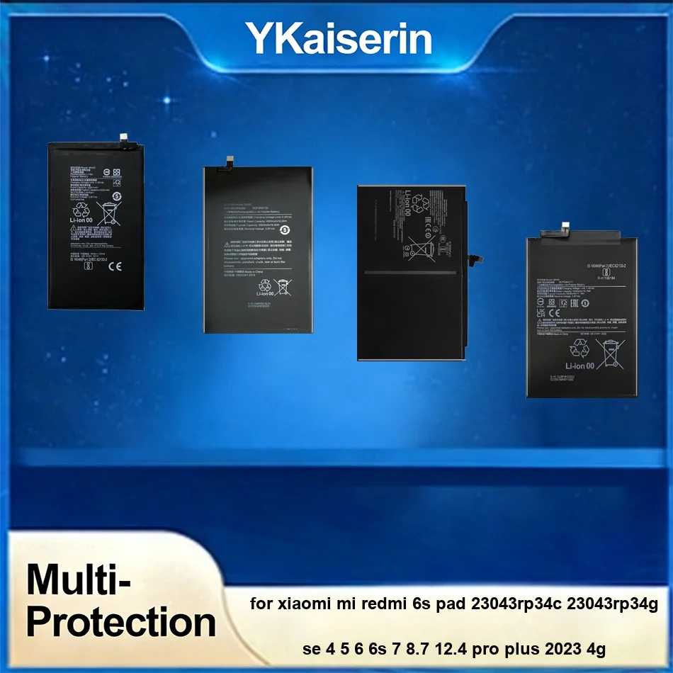 

4300-9000mAh BN80 BN4E BP4M For Xiaomi MI For Redmi 6S Pad 23043rp34c 23043rp34g SE 4 5 6 6S 7 8.7 12.4 Pro Plus 2023 4G Battery