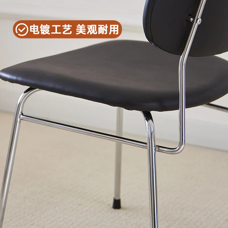 Nordic einfache galvanisierte Metall Stuhl Studie Wohnzimmer Büro Treffen Designer Tagungsraum Verhandlung