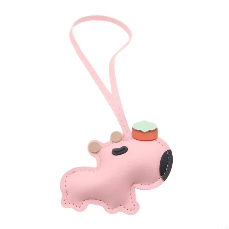 Stacked Capybaras Keychain Allergy Resistant Faux Leather Ornament Versatile For Work Outings And Parties