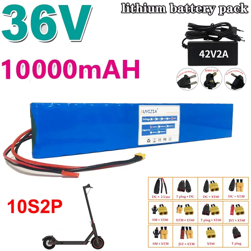 

10S2P 36V 10000 MAH Electric Scooter Battery 36V Lithium Electric Scooter Battery 500W Electric Scooter Battery 10S2P