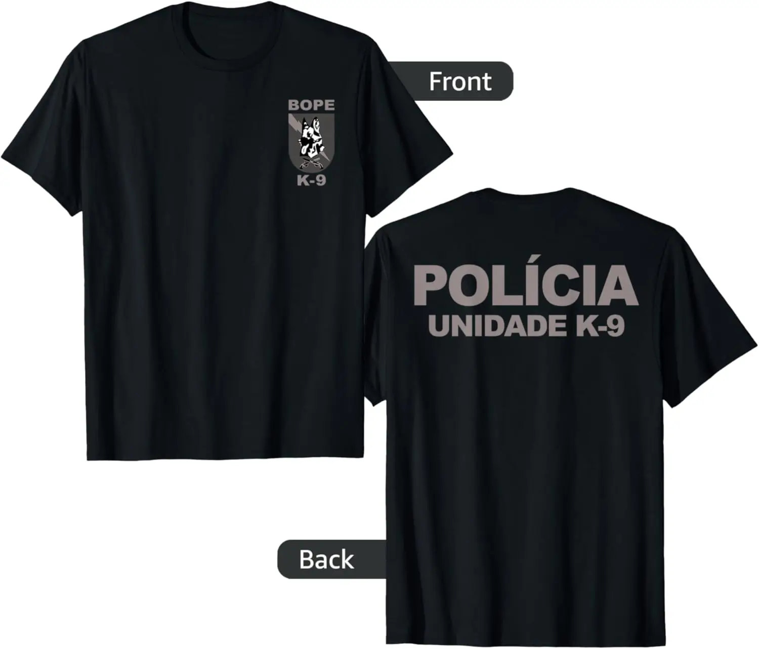 

Brazil Bope K9 Dog Unit Army T-shirt Short Sleeve Casual 100% Cotton Mens T Shirts