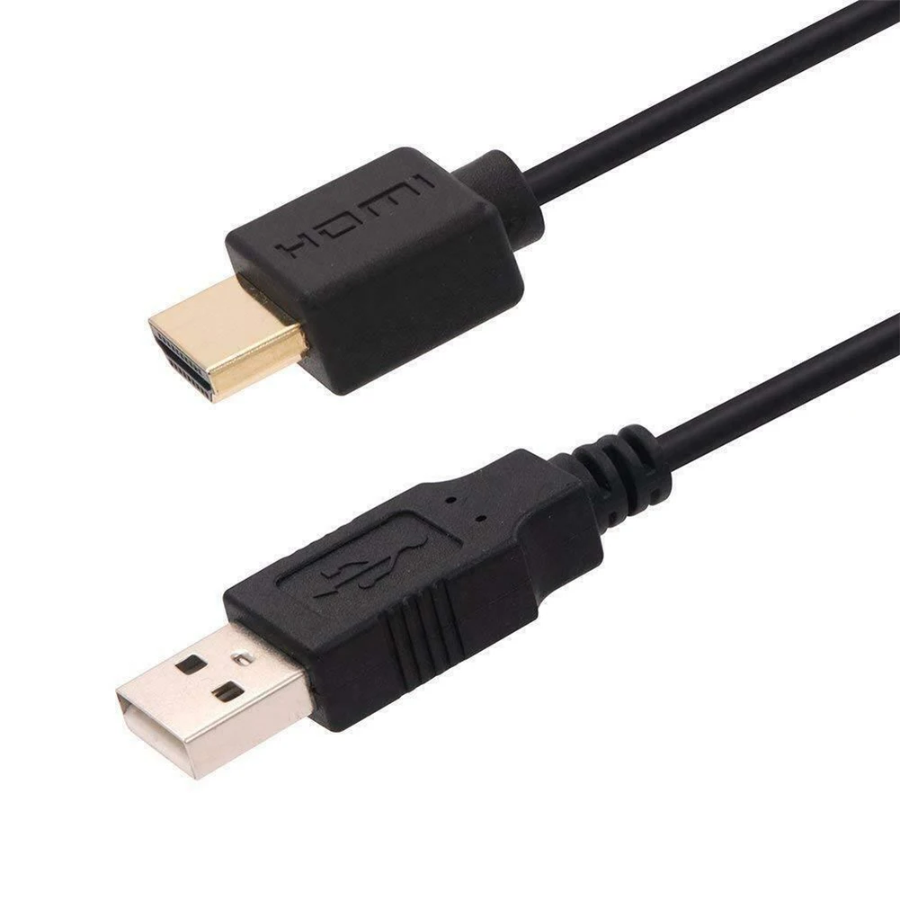 Cabo de alimentação usb portátil para hdmi-adaptador de divisor de cabo de carregamento masculino para carregador masculino para dispositivo inteligente