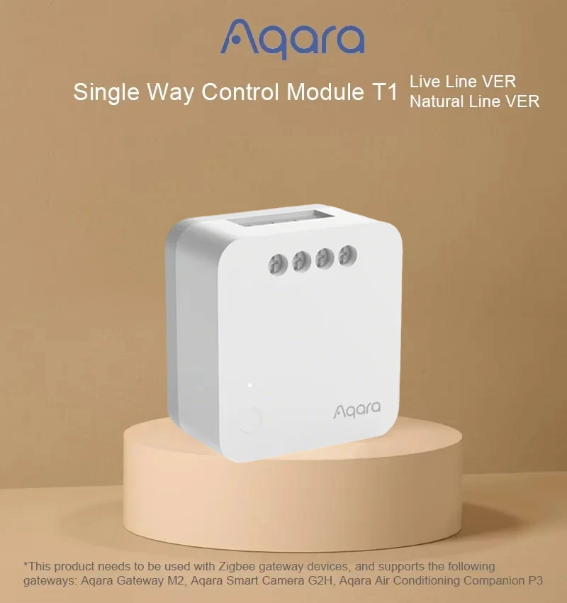 Aqara Single Channel Control Module T1 Zigbee 3.0 Wireless Relay Controller 1 Channel No Neutral Remote Work with Apple Homekit