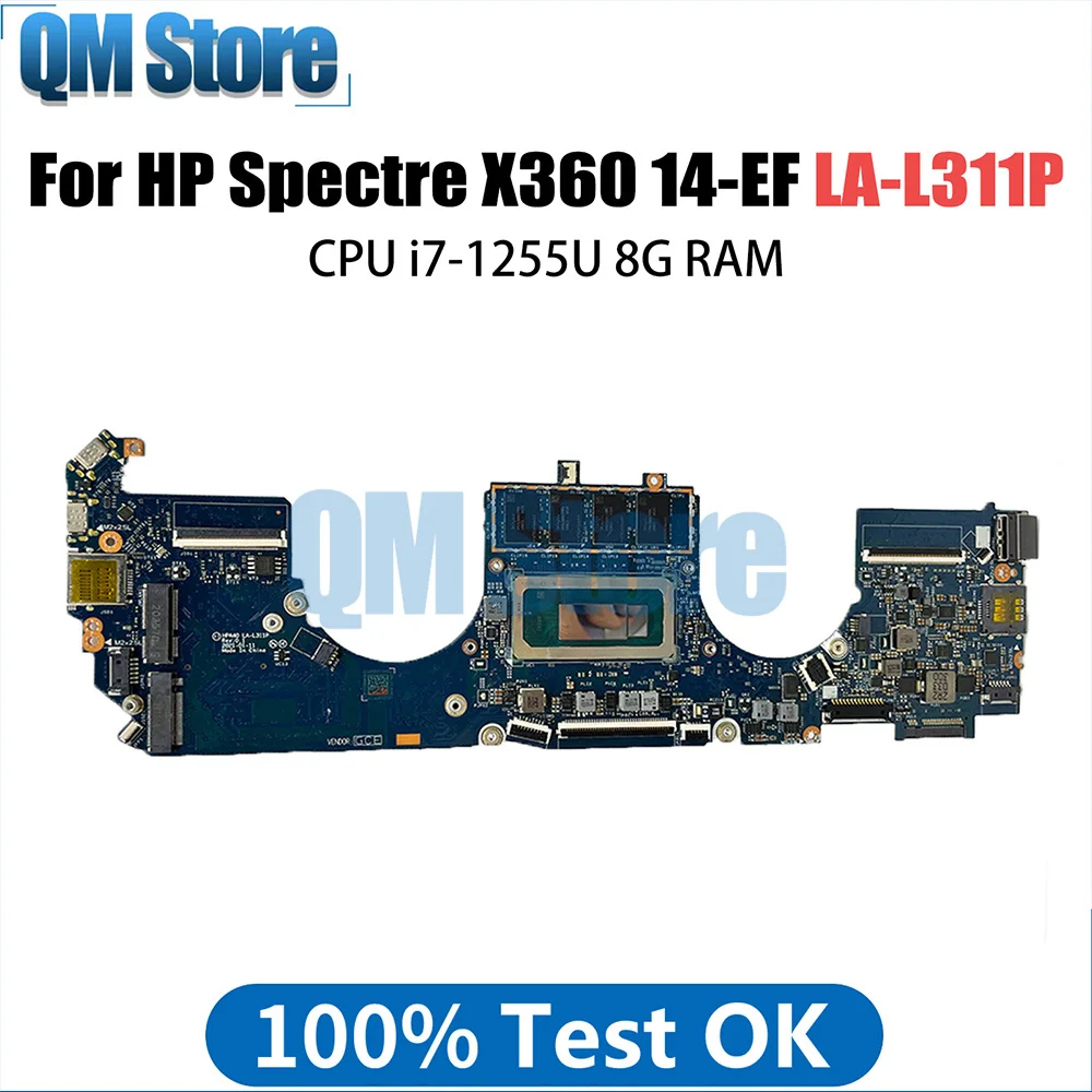 

Laptop Motherboard LA-L311P FOR HP Spectre X360 14-EF Mainboard WITH i7-1255U 8G RAM Working Test