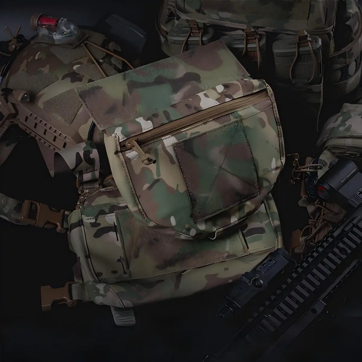 Aksesoris Kit IFAK Universal FC Sub Drop Bag Hook-Loop Mags, Kantong Drop Kompatibel Dengan Rompi V5 PC dan Rompi Chest Rig Lainnya