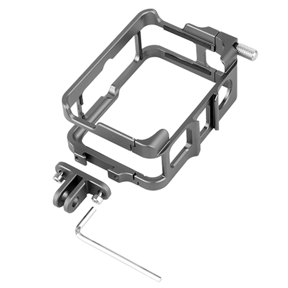 Jaula de marco de aluminio con zapata fría, funda de marco de cámara, jaula de cámara para Insta360 Ace Pro 2 para Insta360 Ace/Insta360 Ace Pro
