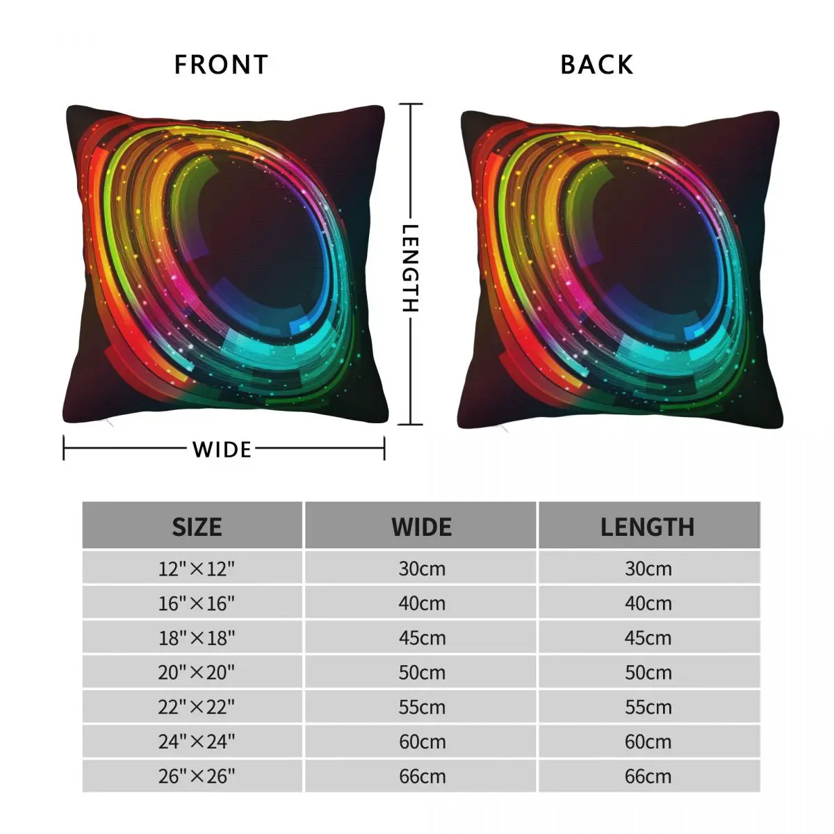 1Piece Pillowcase Cover For Bedroom guest room children's room recreational vehicle vacation home Circle-abstraction