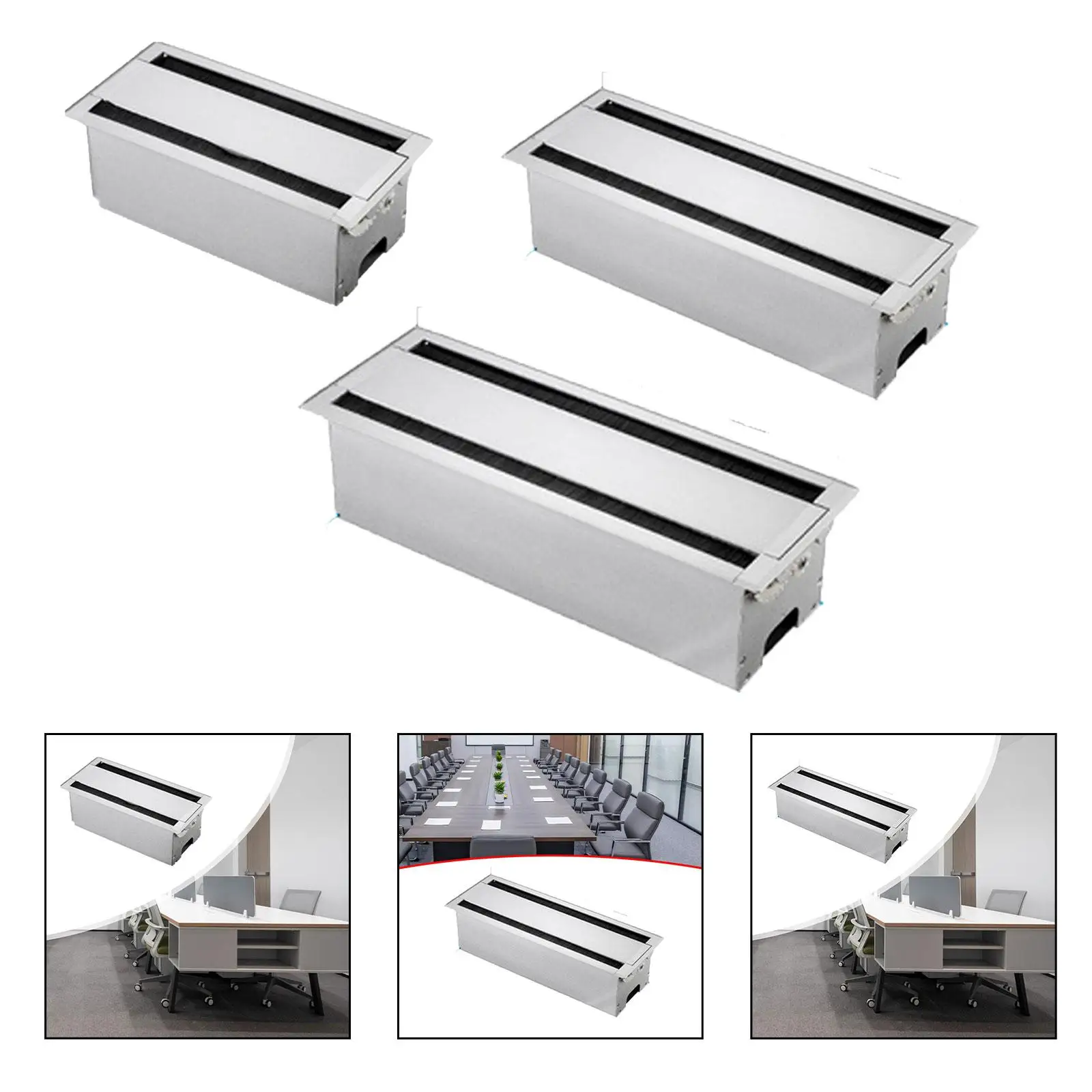 Boîte de filetage de bureau d'ordinateur, câble bien rangé, trou de câble d'évaluation, couvercle de prise