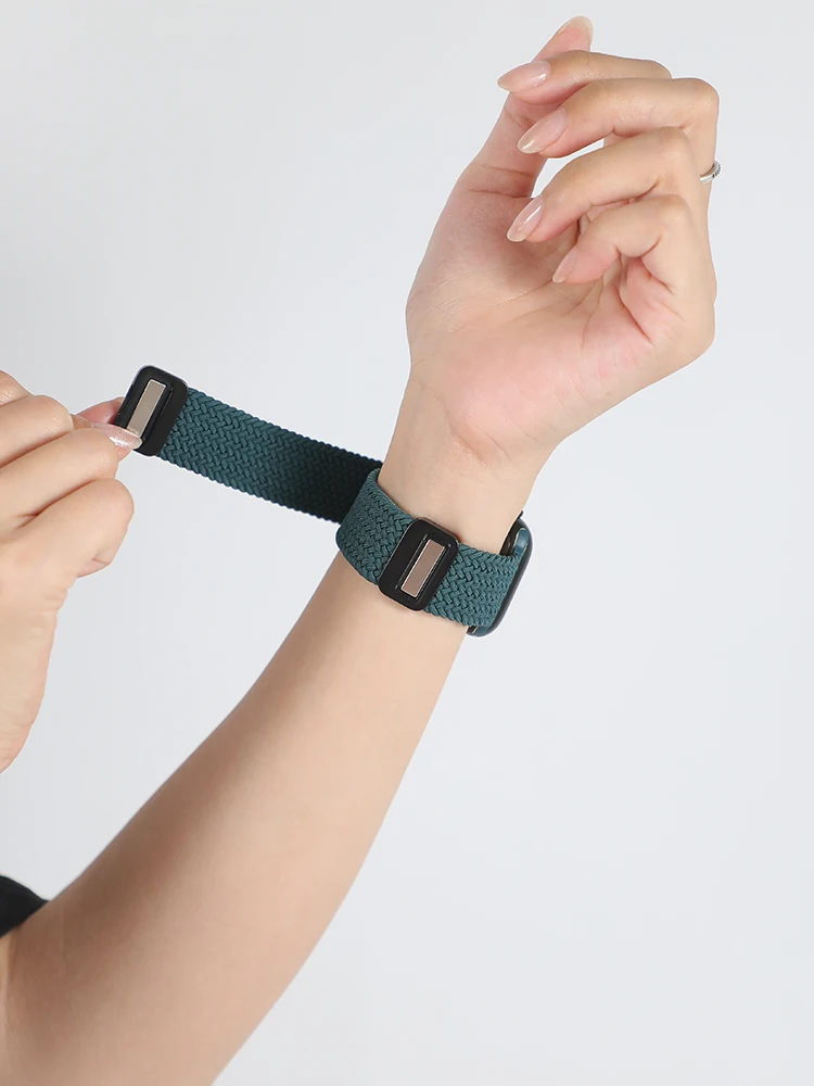 Correa de bucle trenzado para Apple Watch, pulsera magnética de 44mm, 40mm, 45mm, 49mm, 41mm, 38mm, 42mm, serie iWatch Ultra 2, 9, se, 8, 7, 6, 5