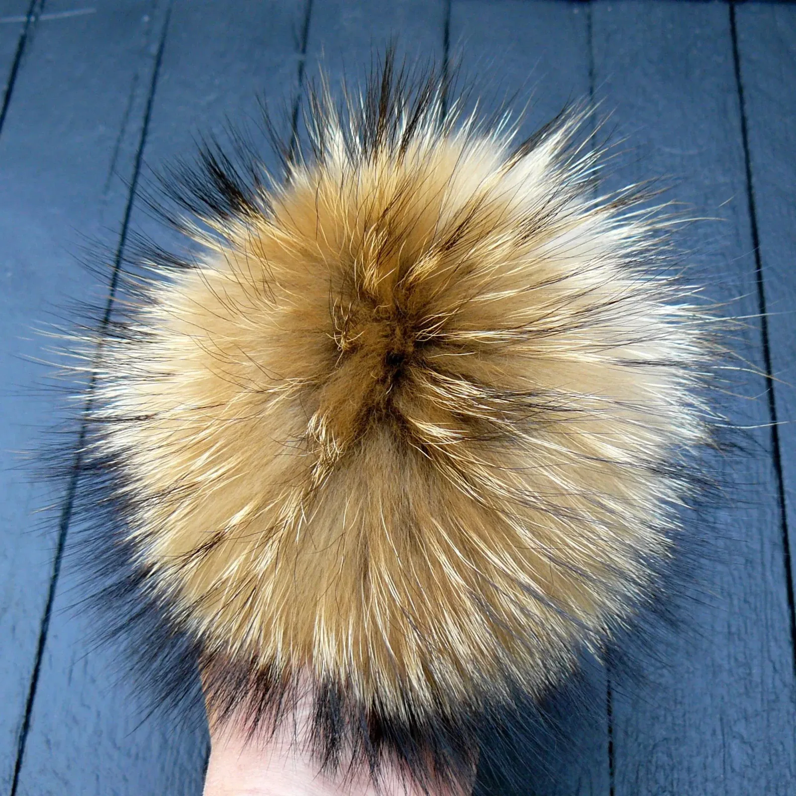 Real Raccoon Fur Pompoms 15cm With Snaps Fluffy Genuine Fur Accessories For Knitted Beanie Hats Handbags Keychains