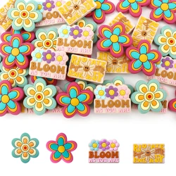 5/10PCS Floral Silicone Beads Colorful Flower Focal Beads DIY Beaded Pens Keychains For Creative Handicrafts Jewelry Making